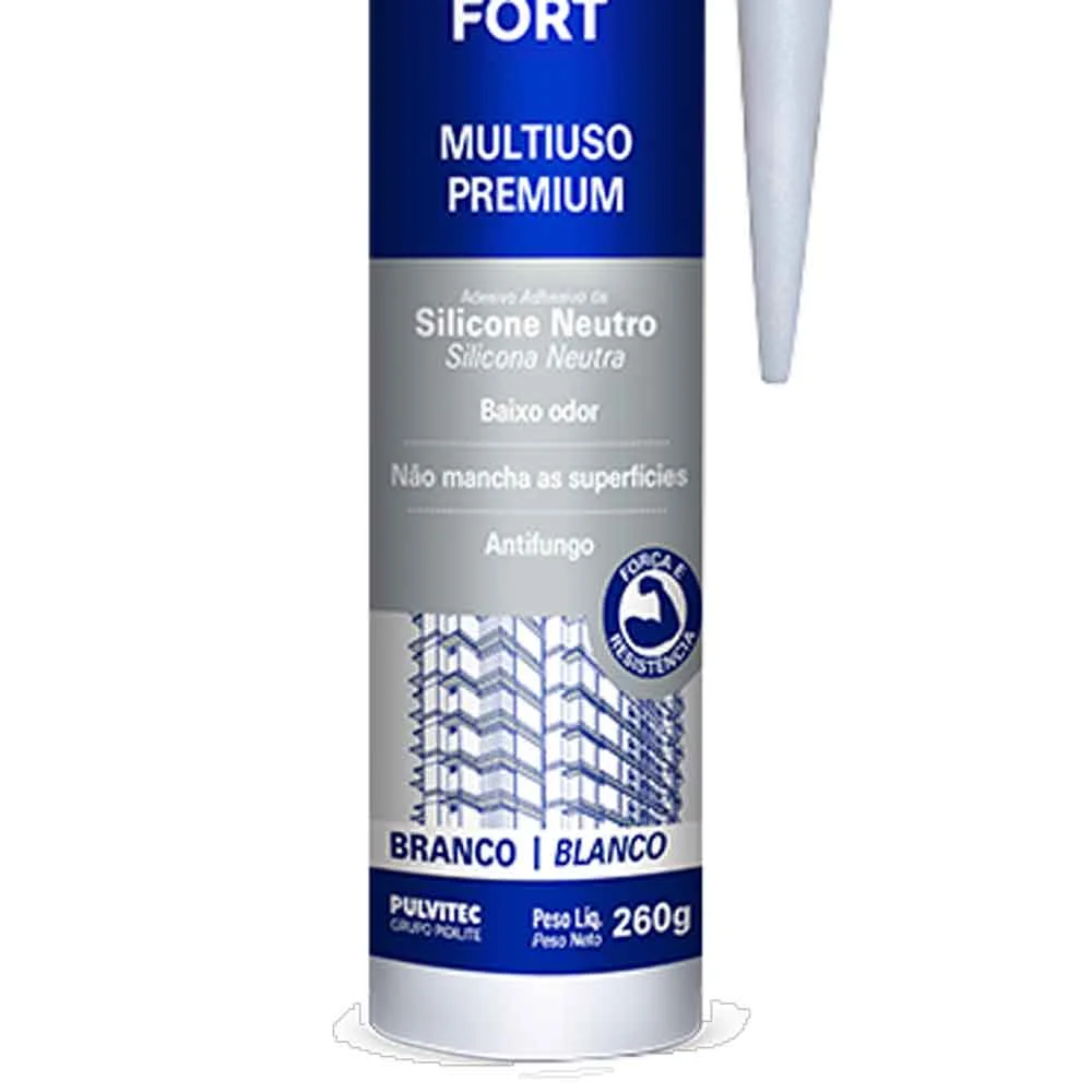 Silicone Cartucho 250gr Incolor Neutro Pulvitec